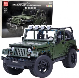 Stavebnice terénní auto khaki, 2078 dílků