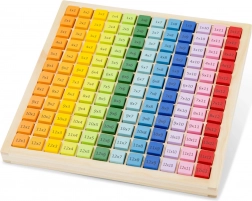 Vzdělávací dřevěná tabulka s násobilkou