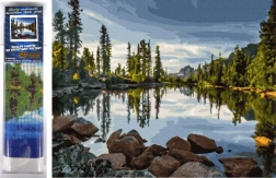 Diamantové malování Klidné jezero 30x40 cm