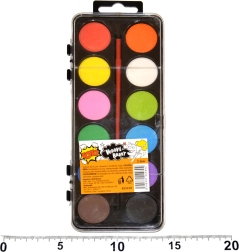 Vodové barvy 12 barev se štětcem