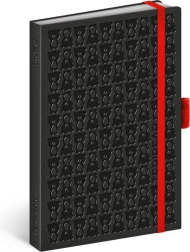 NOTIQUE notes TERIBEAR, černý, linkovaný, 9 × 13 cm