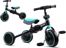 Tiny Bike 3v1 dětské odrážedlo, tříkolka a balanční kolo – Turquoise
