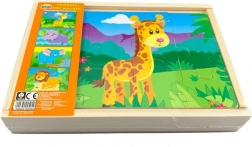 Dřevěné puzzle – ZOO 4 zvířata