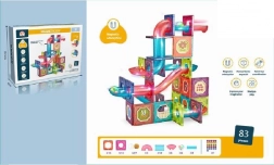 Magnetické 3D stavebnice, 83 dílů se světlem