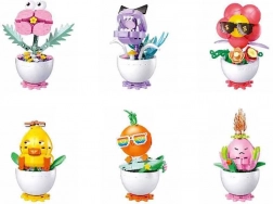 Sluban Flowers rostliny v květináči – kreativní stavebnice 6 ks