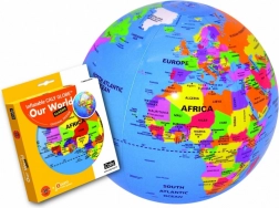 Nafukovací míč globus 30 cm – Náš svět