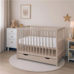 Dětská postýlka se zásuvkou New Baby Basic kašmírová