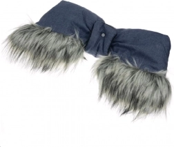 rukávník na kočárek 2v1 s kožušinkou new baby modrý