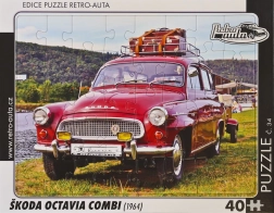 Puzzle Retro auta Škoda Octavia Combi 1964, 40 dílků