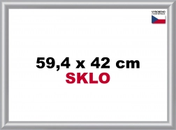 Plastový rám na puzzle A2 stříbrný