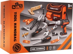 Dětská sada nářadí s brašnou a elektrickou vrtačkou