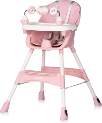 Jídelní židlička Chipolino Avocado Powder pink