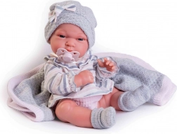 Realistická panenka miminko s celovinylovým tělem 33 cm ANTONIO JUAN