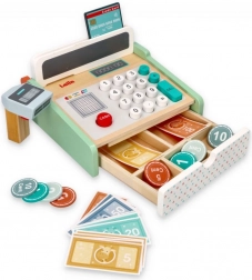 Pastelová pokladna - dřevěná hračka