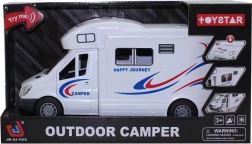 Bílý interaktivní karavan se světly a zvuky