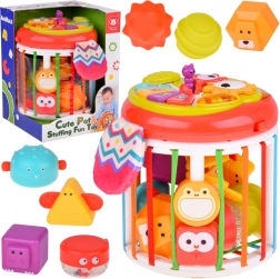 Interaktivní vzdělávací sova 2v1 – hudební hračka a sorter pro miminka