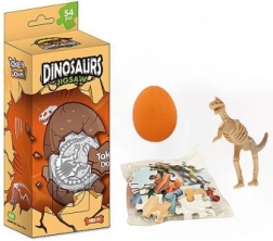 Puzzle 30 dílků dinosaurus a vejce s kostrou