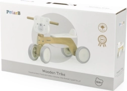 dřevěné odrážedlo medvídek polarb s tichými eva koly