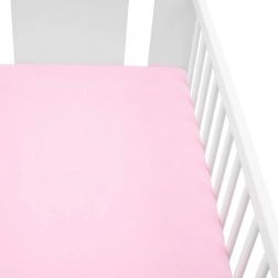 Jersey prostěradlo do postýlky 120×60 růžové NEW BABY