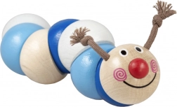 Detoa dřevěná housenka - modrá