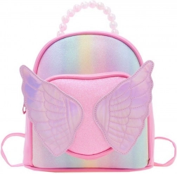 Dětský Růžový Batoh se Třpytivými Křídly