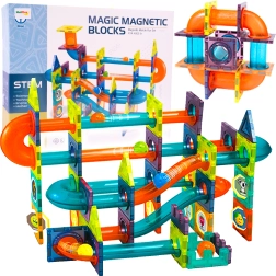 Magnetické stavebnice XXL – kuličková dráha, 96 dílů