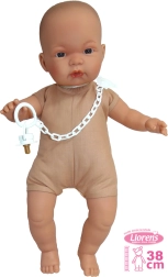 Realistická panenka miminko Llorens - se zvuky a měkkým tělem 38 cm