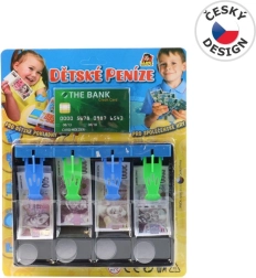 Pokladna s českými penězi 28 × 22 cm