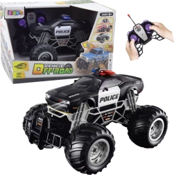 Policejní terénní auto na dálkové ovládání 1:16 se světly a kouřem