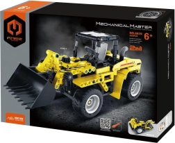 Stavebnice Mechanical Master 2v1 – stavební nakladač a motocykl, 320 dílků