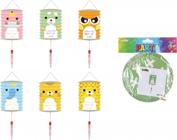 Lampion válec Zvířátka 16 cm