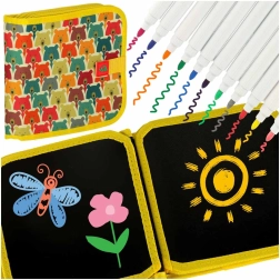 Přenositelná kreslící knížka – tabulka na křídy s motivem medvídků