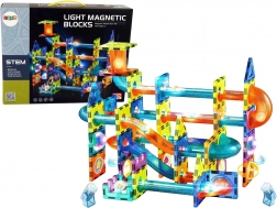 Svítící magnetická kuličková dráha - 110 dílů