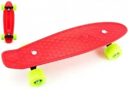 Pennyboard 43 cm s kovovými osami, nosnost 60 kg – Červený
