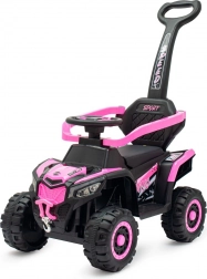 Elektrické odrážedlo Baby Mix Ruggy s vodicí tyčí baby pink