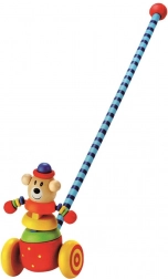 Dřevěný tahací medvídek s houpavým pohybem