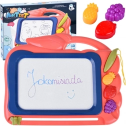 magnetická kreslicí tabulka se znikopisem a ovocnými razítky