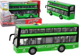 Autobus dvoupatrový se světly a zvuky 1:16 – Zelená
