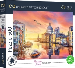 Puzzle Romantický západ slunce: Benátky, Itálie 500 dílků