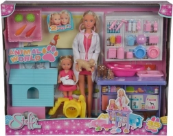 Steffi veterinář – herní sada s Evi a 4 zvířátky