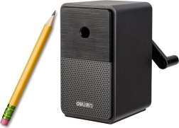 Ruční ořezávátko s kličkou s nádobkou a regulací ostří – černé