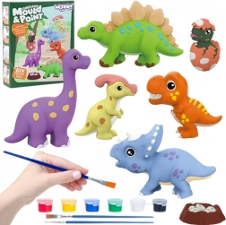 Woopie kreativní sada s barvami DIY – sádrové odlitky dinosaurů k vybarvení