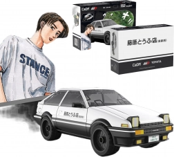 Stavebnice CaDA Toyota AE86 Trueno Initial D – bílé městské auto, 72 dílků