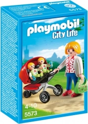 Playmobil City Life kočárek pro dvojčata – stavebnice