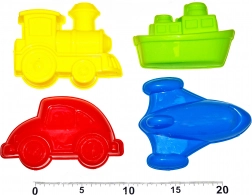 Bábovky na písek - sada 4 kusů