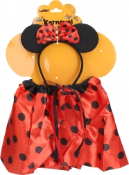 Karnevalový set myška s puntíky červená