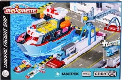 Majorette logistický přístav MAERSK se zásilkovou lodí a vozidlem