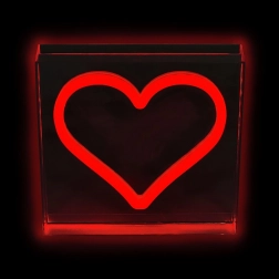 led neonová lampička srdce červené 2kids toys