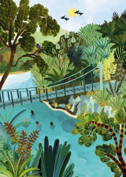 Puzzle Pieces & Peace Modré Pololy Nový Zéland 500 dílků