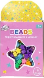 Sada korálků hvězdičky s provázkem 1 m